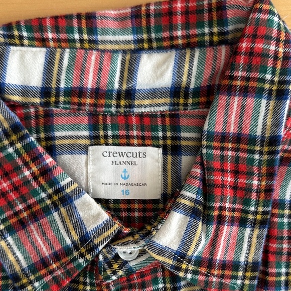 Crewcuts J Crew NWT plaid flannel shirt Boys 16 - Picture 2 of 7